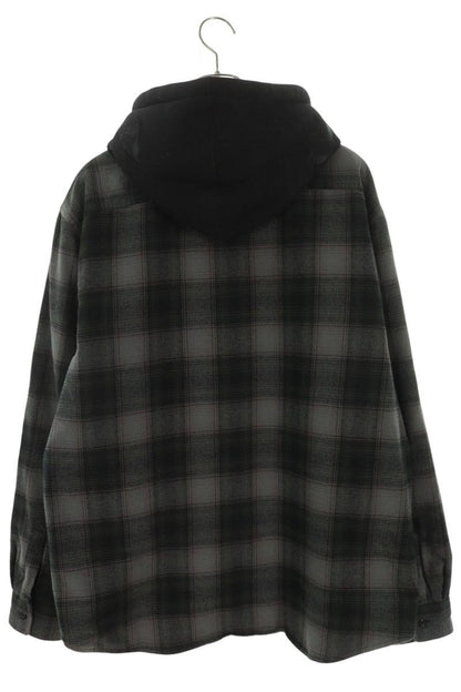 SUPREME 21AW Hooded Flannel Zip Up Shirt Multi Size L