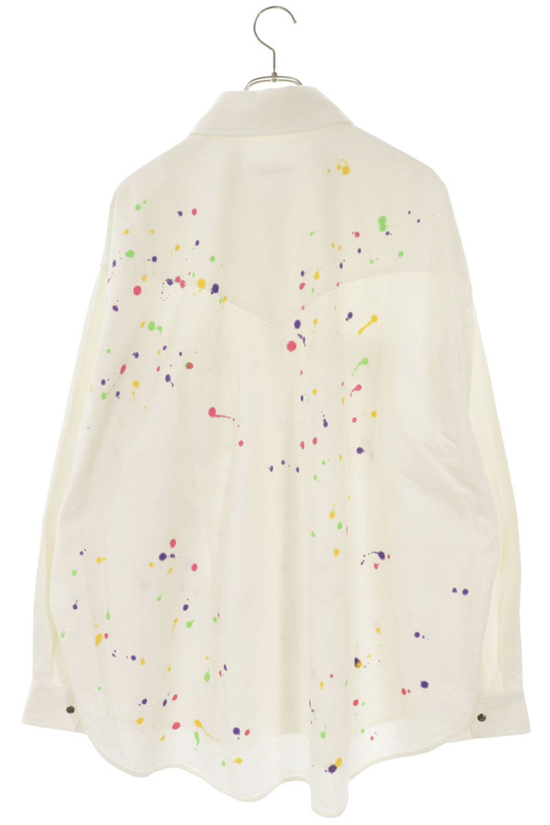 DISCOVERED Paint Stud Button Western Long Sleeve Shirt Multi Size M