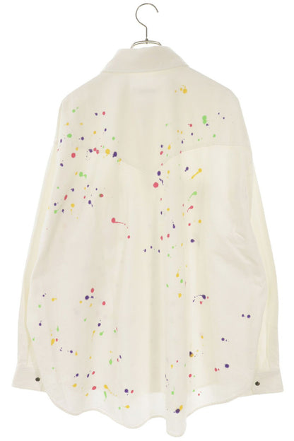 DISCOVERED Paint Stud Button Western Long Sleeve Shirt Multi Size M