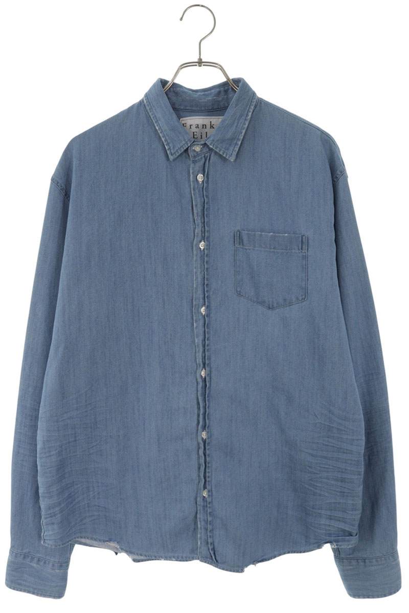 Frank & Eileen LUKE Distressed Indigo Long Sleeve Shirt Blue Size M