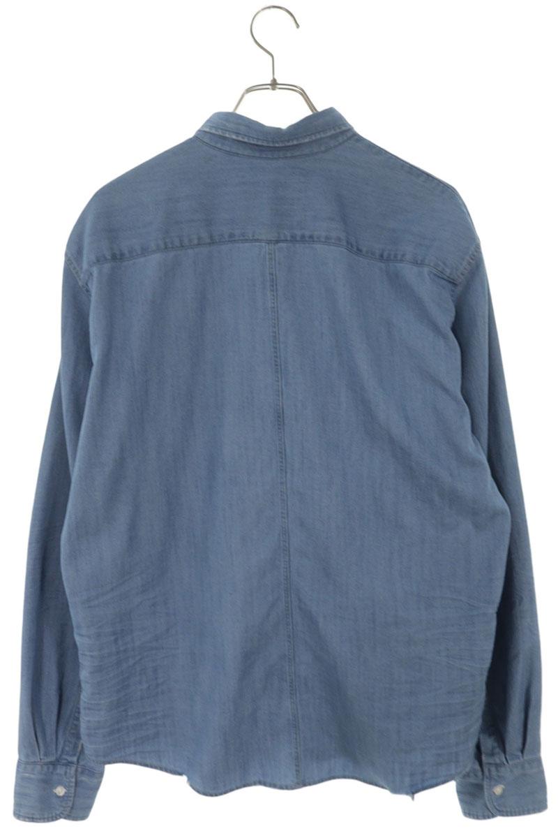 Frank & Eileen LUKE Distressed Indigo Long Sleeve Shirt Blue Size M
