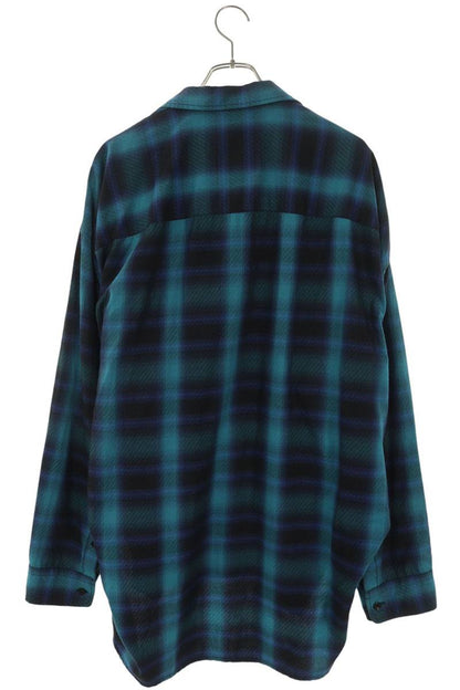 MIHARAYASUHIRO Scarf Tie Check Long Sleeve Shirt Blue Size S