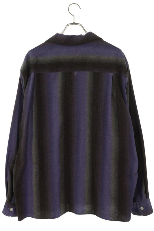 WACKO MARIA Ombre Stripe OC Rayon Shirt Purple Size XL