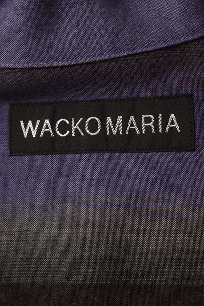 WACKO MARIA Ombre Stripe OC Rayon Shirt Purple Size XL