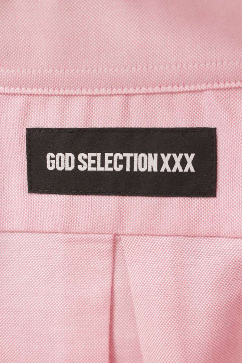 GOD SELECTION XXX Logo Embroidered Oxford Long Sleeve Shirt Size S