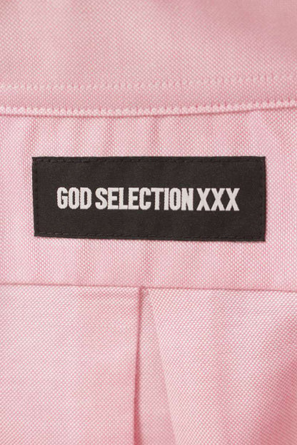 GOD SELECTION XXX Pink Logo Oxford Long Sleeve Shirt Size XL