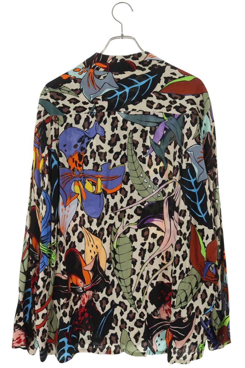 WACKO MARIA Floral Print Rayon Long Sleeve Shirt Multi Size L