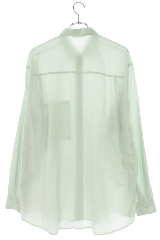 AURALEE 26SS Cotton Long Sleeve Shirt Light Green Size XXL
