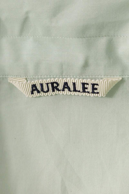 AURALEE 26SS Cotton Long Sleeve Shirt Light Green Size XXL