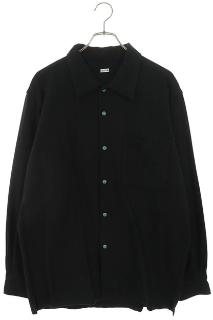 SEQUEL Cotton Long Sleeve Shirt Black Blue Size L