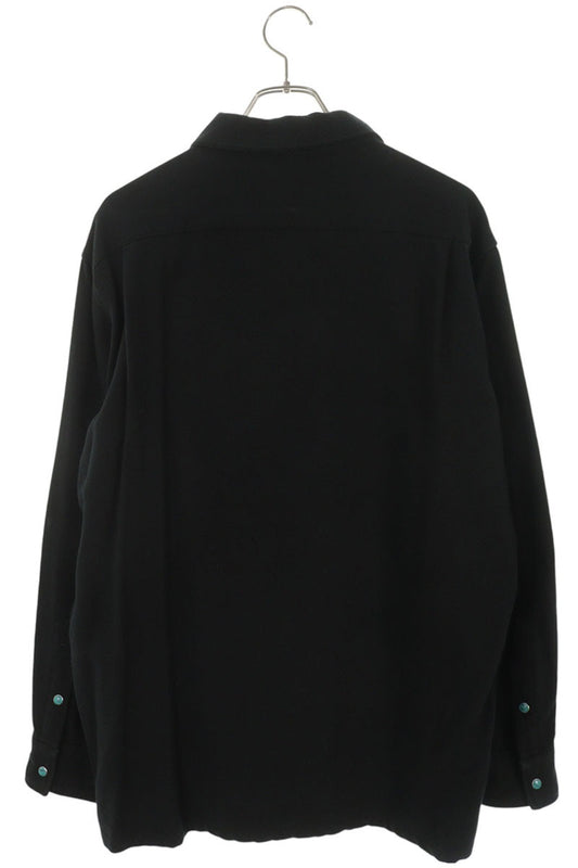 SEQUEL Cotton Long Sleeve Shirt Black Blue Size L