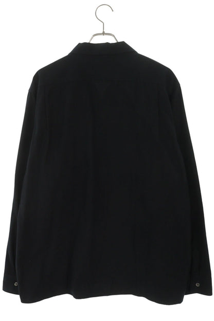 SEQUEL Open Collar Cotton Long Sleeve Shirt Black Size L