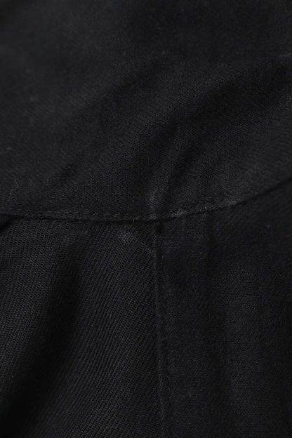 SEQUEL Open Collar Cotton Long Sleeve Shirt Black Size L