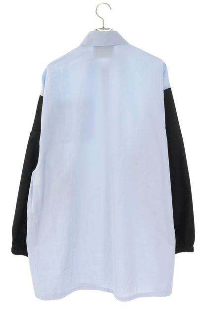 PRADA RE-NYLON Triangle Plate Long Sleeve Shirt Light Blue Size XXS