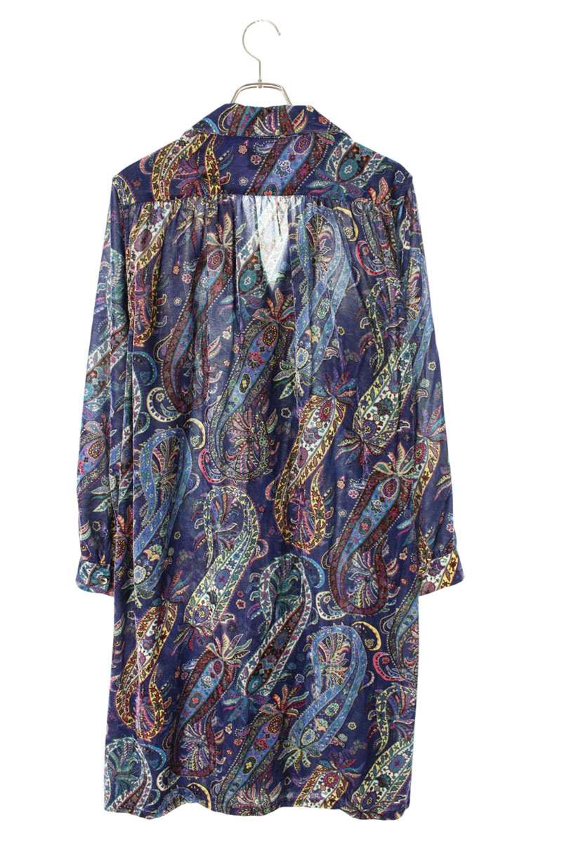 Needles Purple Paisley Velour Long Shirt Size M