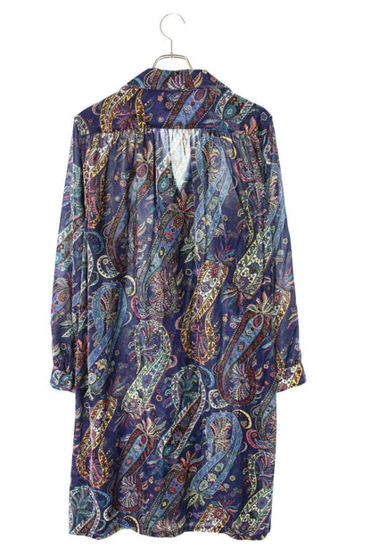 Needles Purple Paisley Velour Long Shirt Size M