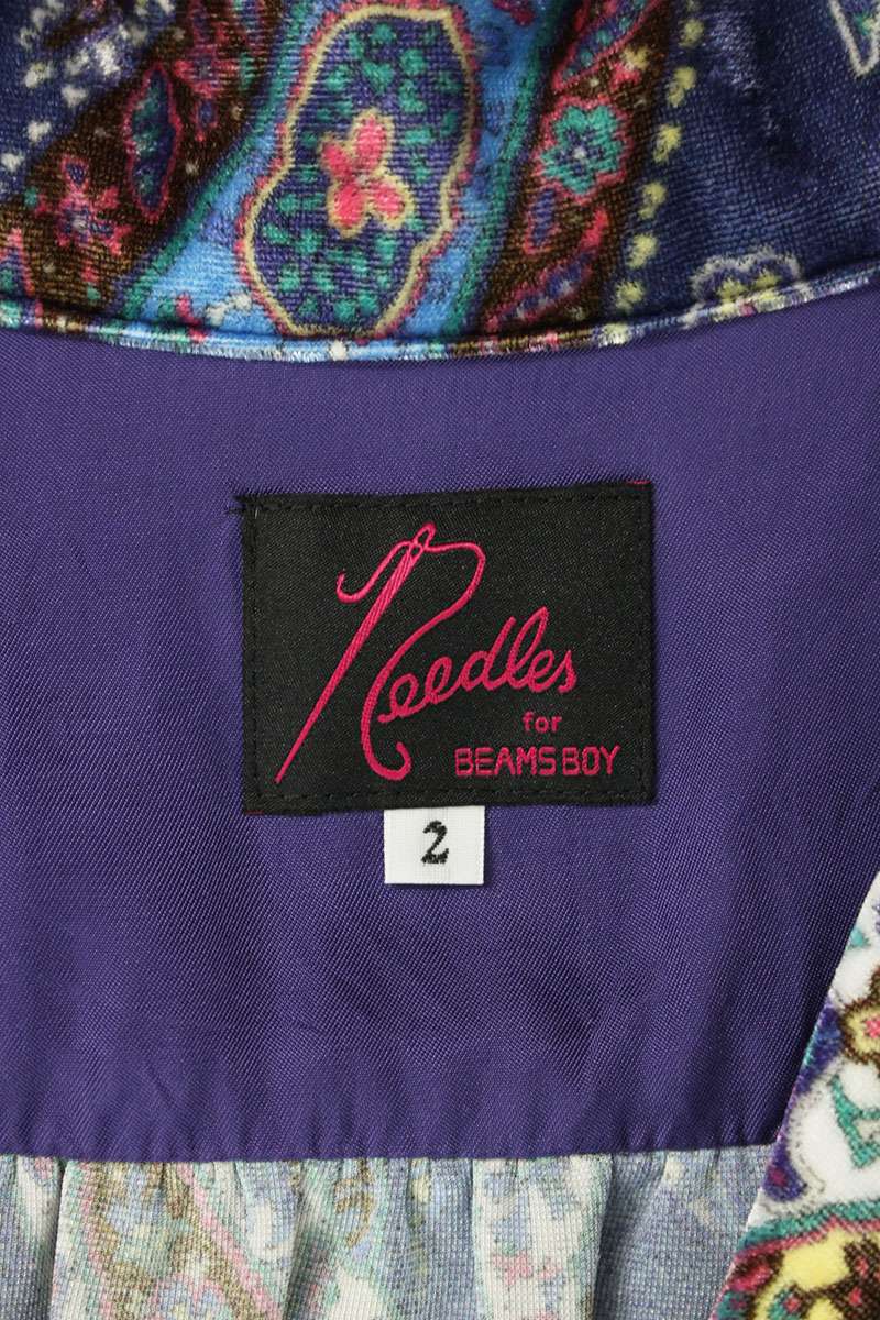 Needles Purple Paisley Velour Long Shirt Size M