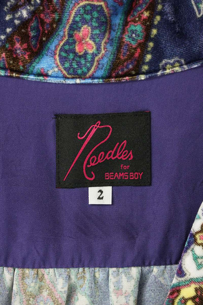 Needles Purple Paisley Velour Long Shirt Size M