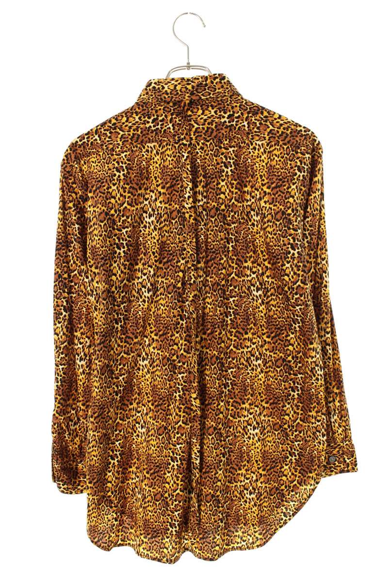 Engineered Garments Ribbon Leopard Long Sleeve Shirt Yellow Size XS
