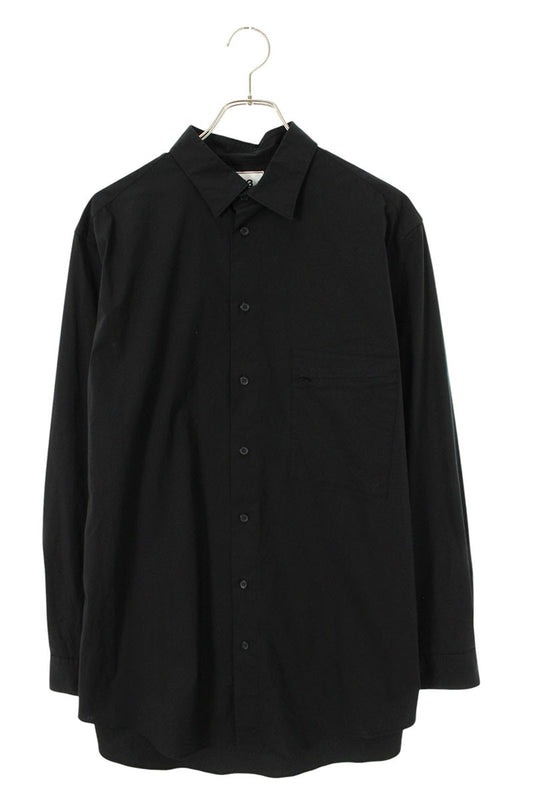 Y-3 HB3405 Chest Logo Zip Pocket Long Sleeve Shirt Black Size S