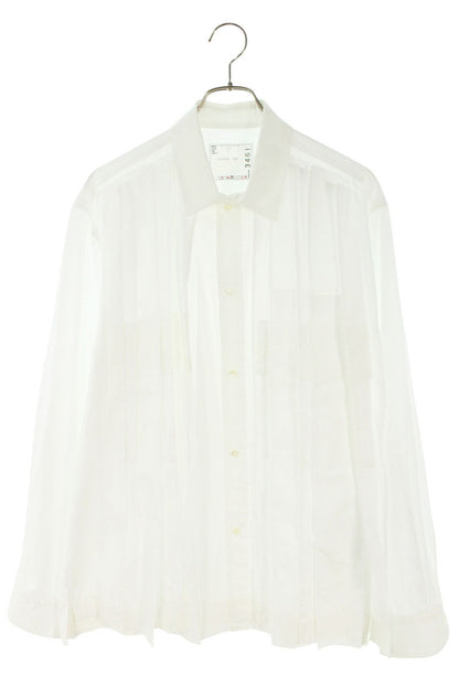 Sacai 24AW Docking Cotton Poplin Long Sleeve Shirt Size L