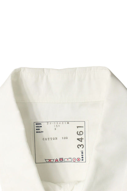 Sacai 24AW Docking Cotton Poplin Long Sleeve Shirt Size L