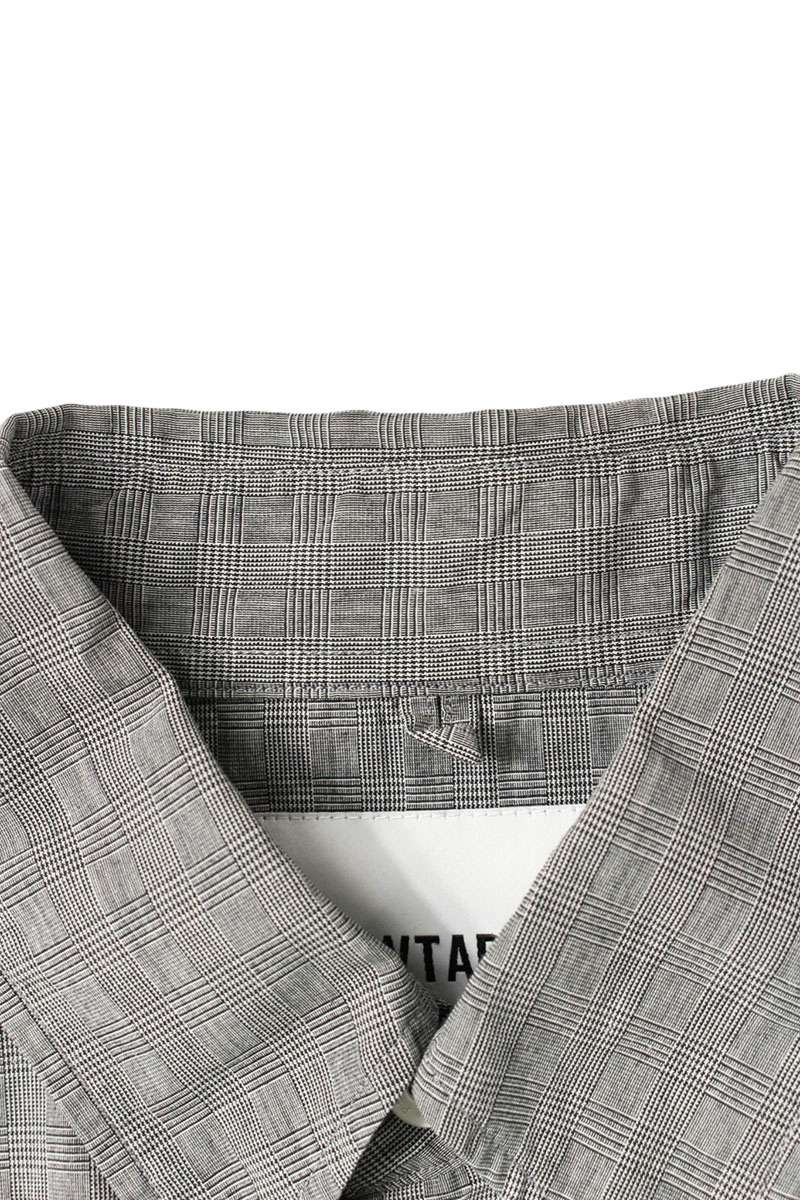 WTAPS 23AW Glen Check Button Down Long Sleeve Shirt Gray Size S