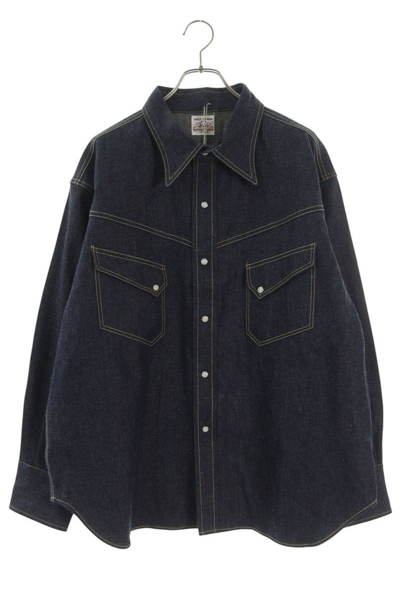 SAINT MICHAEL 26SS x BerBerJin Rigid Denim Long Sleeve Shirt Size XL