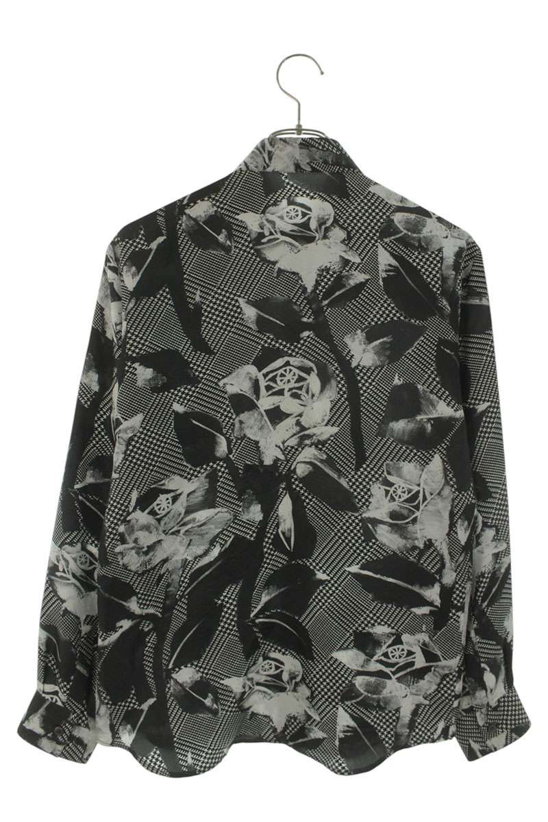 DIOR 20SS Logo Embroidered Silk AOP Long Sleeve Shirt Multi Size XXL