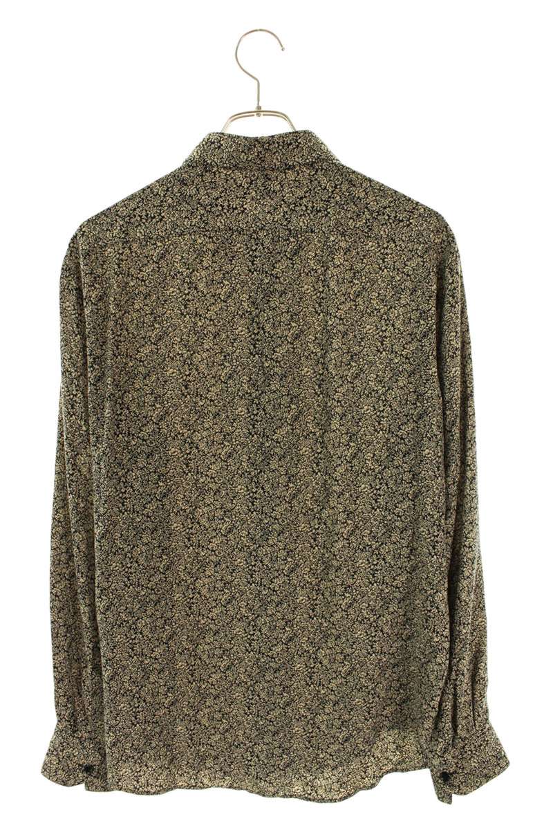 CELINE Viscose Flower Print Long Sleeve Shirt Multi Size XXS