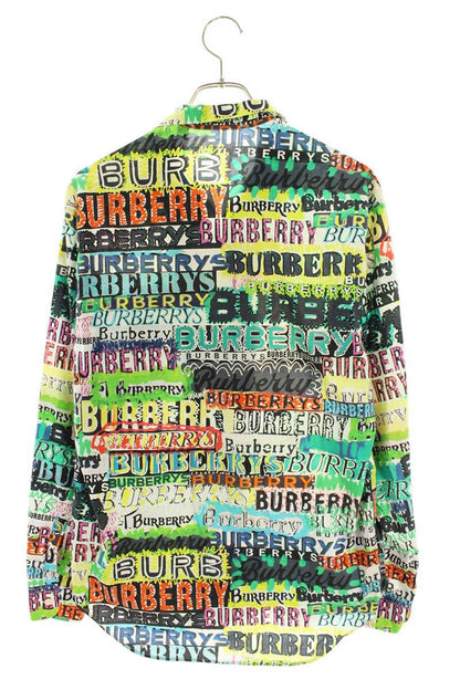 Burberry Cotton All Over Print Long Sleeve Shirt Multi Size XS