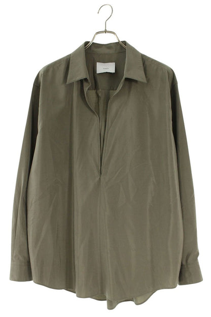 stein 25AW Silk Nylon Over Skipper Shirt Grey Size S