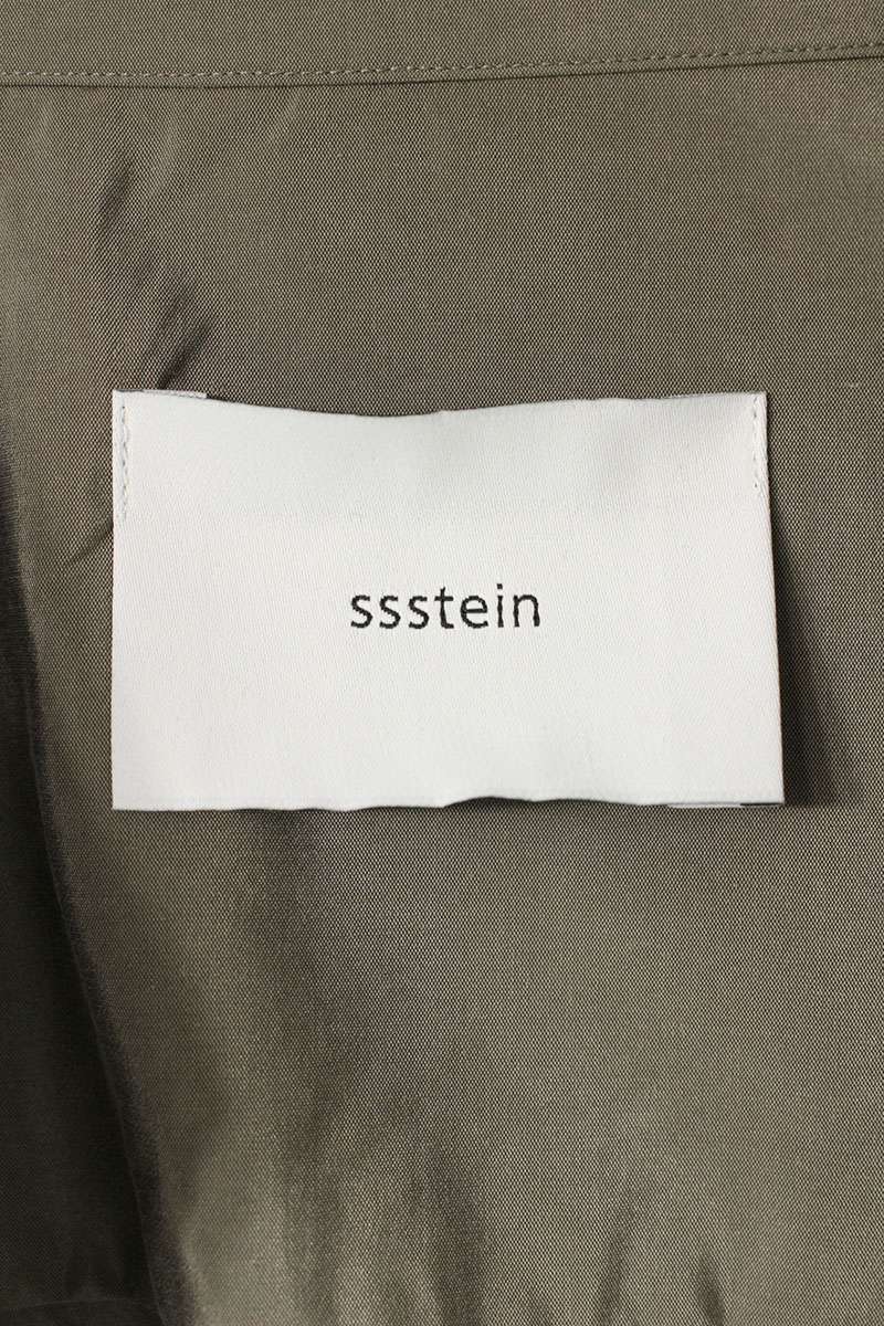 stein 25AW Silk Nylon Over Skipper Shirt Grey Size S