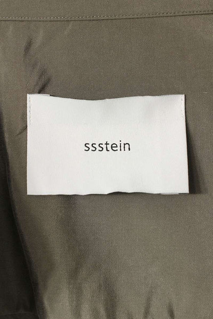 stein 25AW Silk Nylon Over Skipper Shirt Grey Size S
