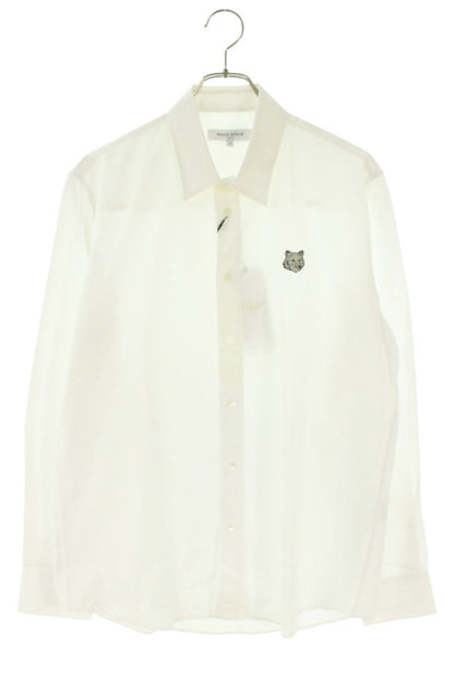 MAISON KITSUNE Fox Patch Oxford Poplin Shirt White Size M