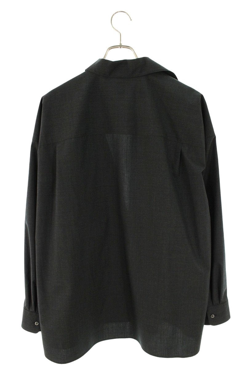Graphpaper 26SS Wool Skipper Long Sleeve Shirt Gray Size M