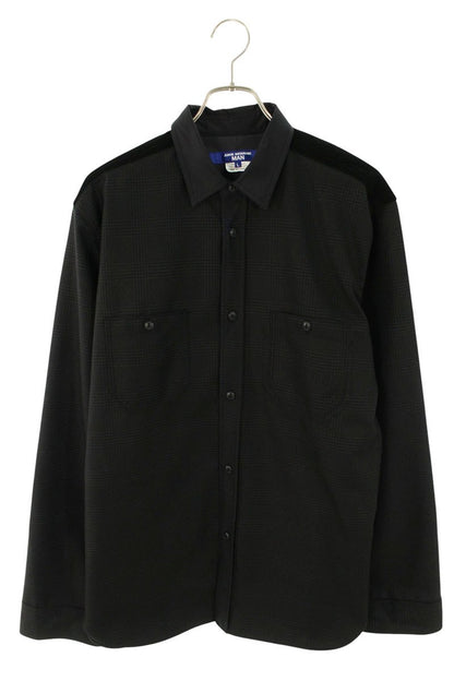 JUNYA WATANABE MAN Poly Wool Check Shirt Black Size L
