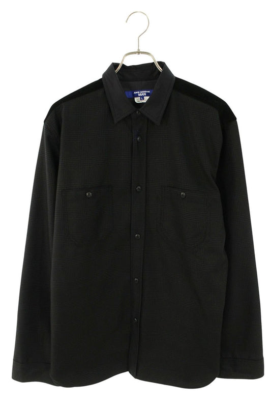 JUNYA WATANABE MAN Poly Wool Check Shirt Black Size L