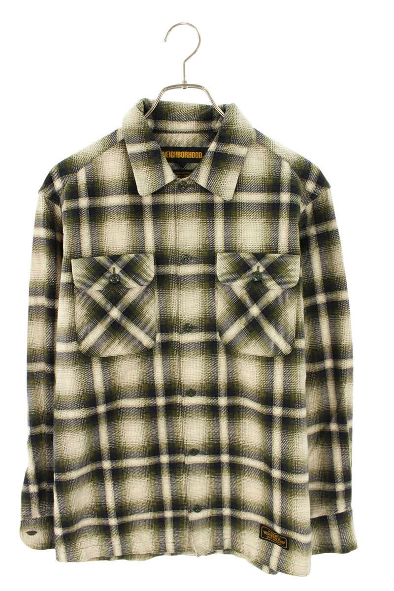 NEIGHBORHOOD 19AW Ombre Check Flannel Shirt Green Size S