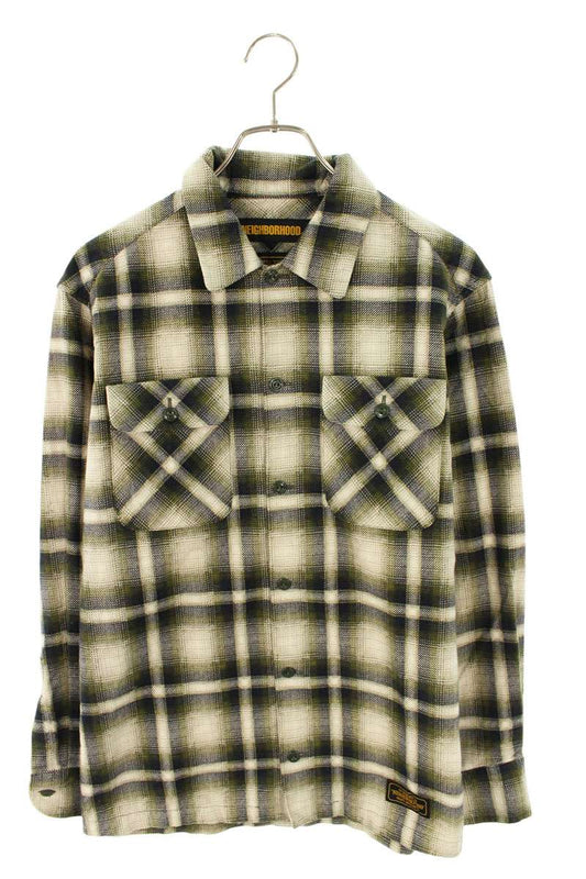NEIGHBORHOOD 19AW Ombre Check Flannel Shirt Green Size S