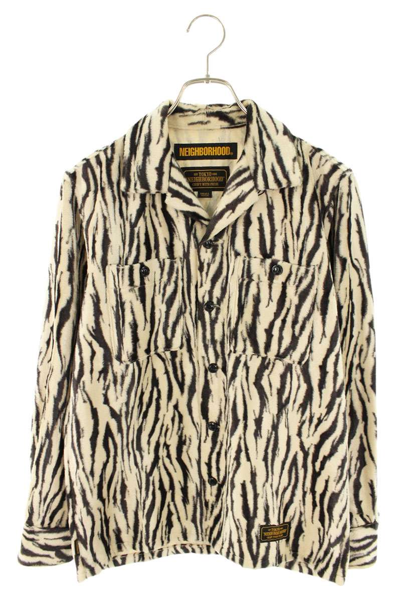 NEIGHBORHOOD 18AW Zebra Print Faux Fur Shirt Multi Size S
