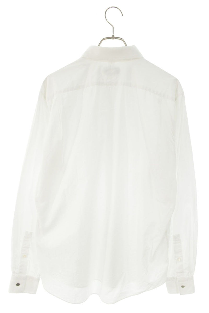HERMES Cotton Long Sleeve Shirt White Size S