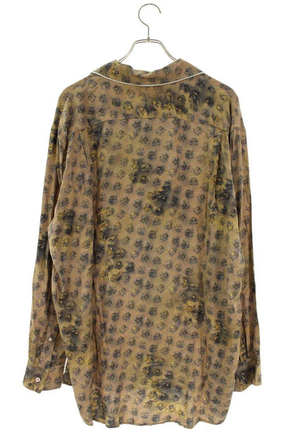 ACNE STUDIOS Rayon Floral Print All-Over Shirt Beige Size S