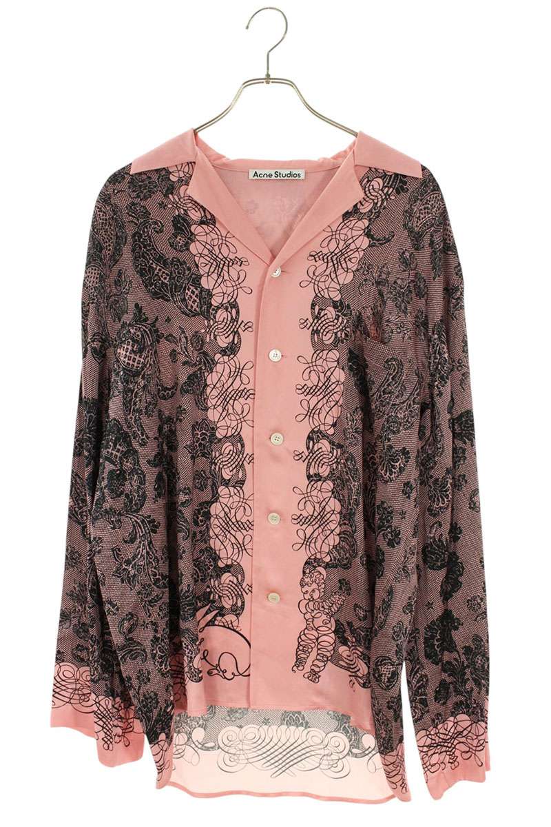 ACNE STUDIOS Rayon All-Over Pattern Oversized Shirt Size S