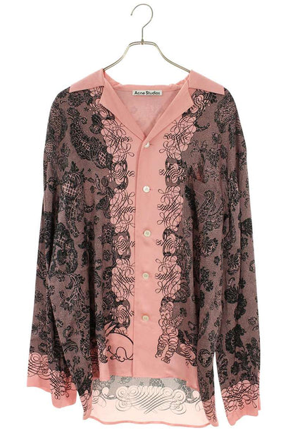 ACNE STUDIOS Rayon All-Over Pattern Oversized Shirt Size S