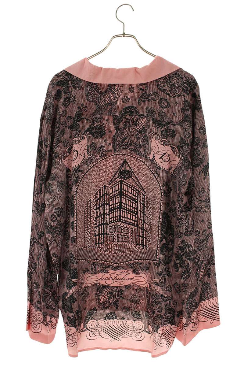 ACNE STUDIOS Rayon All-Over Pattern Oversized Shirt Size S