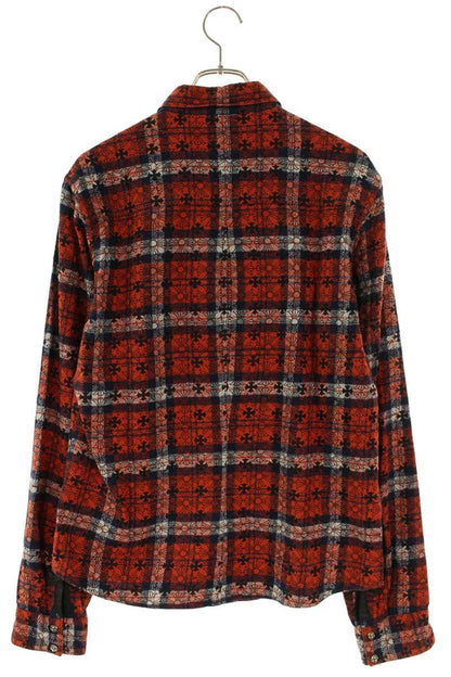 Chrome Hearts Loose End Sleeve Cross Patch Long Sleeve Shirt Size M