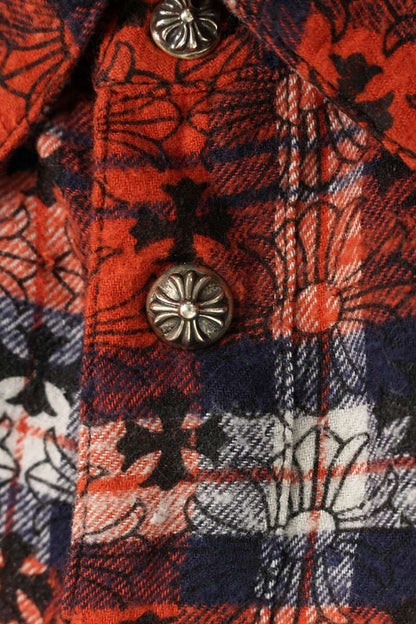 Chrome Hearts Loose End Sleeve Cross Patch Long Sleeve Shirt Size M