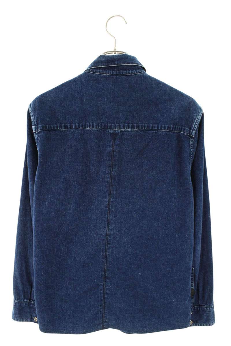 Chrome Hearts LOOSEENDS Cross Patch Denim Long Sleeve Shirt Size L