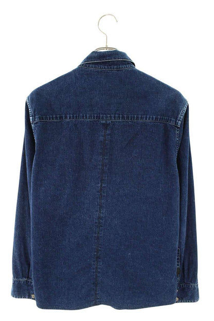 Chrome Hearts LOOSEENDS Cross Patch Denim Long Sleeve Shirt Size L
